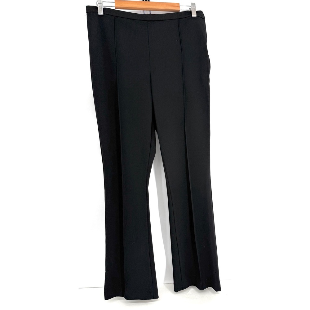 Karl Lagerfeld Paris Black Pintuck Flare Dress Pants Womens Workwear Sz 12